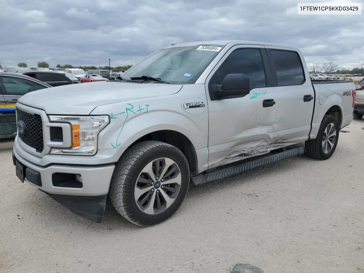 2019 Ford F150 Supercrew VIN: 1FTEW1CP5KKD03429 Lot: 76386084