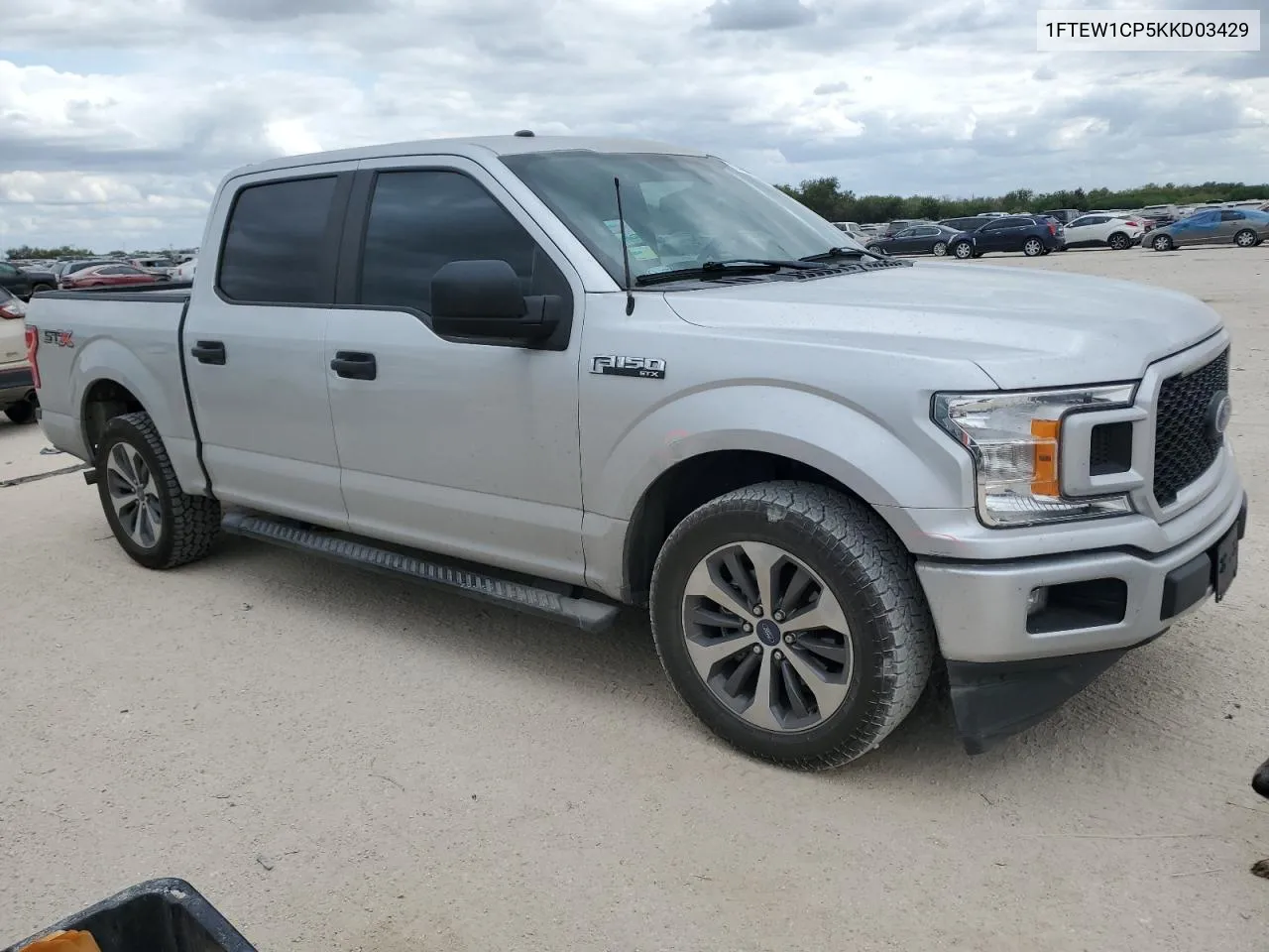 2019 Ford F150 Supercrew VIN: 1FTEW1CP5KKD03429 Lot: 76386084