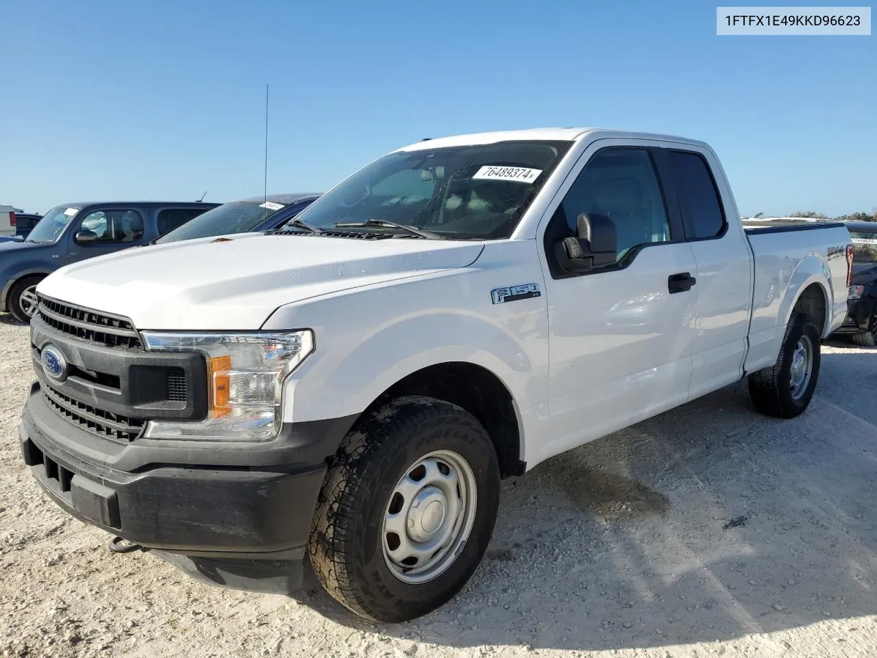 2019 Ford F150 Super Cab VIN: 1FTFX1E49KKD96623 Lot: 76489374