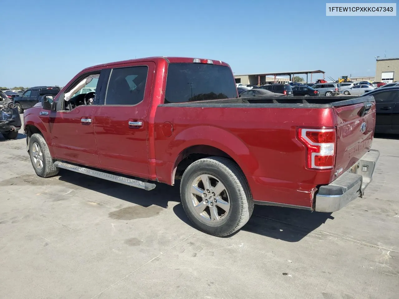 2019 Ford F150 Supercrew VIN: 1FTEW1CPXKKC47343 Lot: 76742904