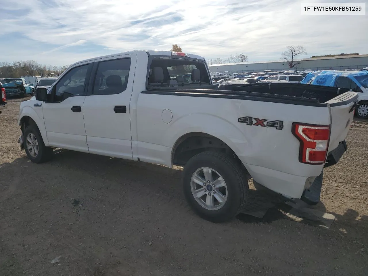 2019 Ford F150 Supercrew VIN: 1FTFW1E50KFB51259 Lot: 76932044