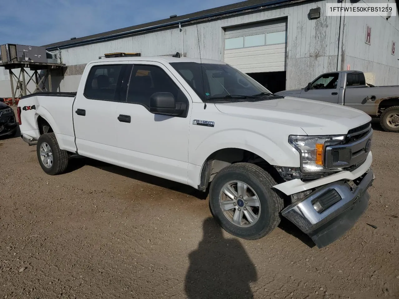 2019 Ford F150 Supercrew VIN: 1FTFW1E50KFB51259 Lot: 76932044