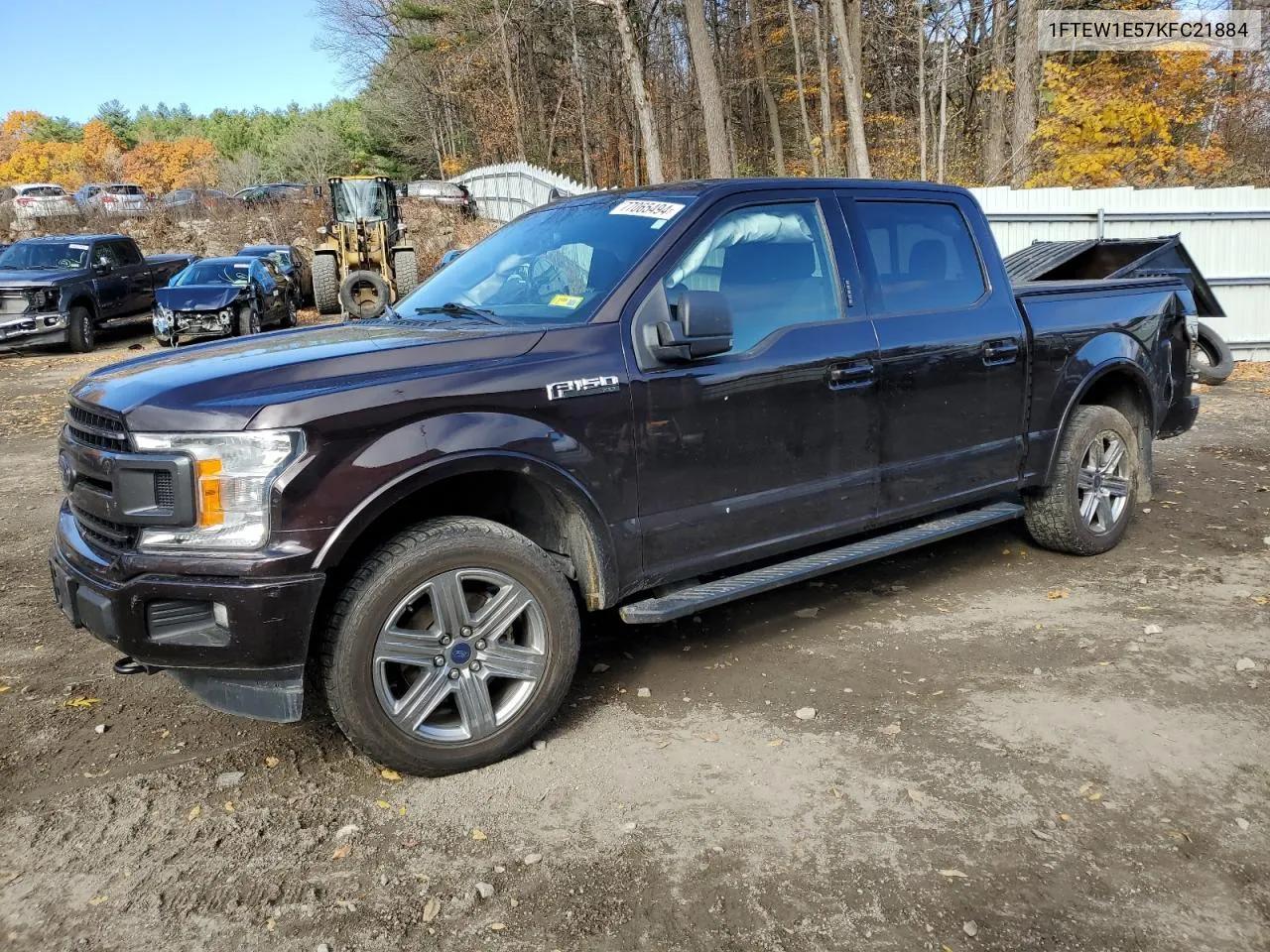 2019 Ford F150 Supercrew VIN: 1FTEW1E57KFC21884 Lot: 77065494