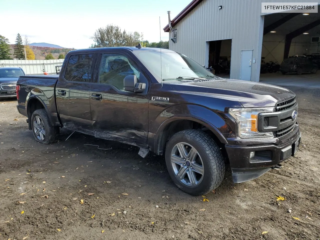 2019 Ford F150 Supercrew VIN: 1FTEW1E57KFC21884 Lot: 77065494