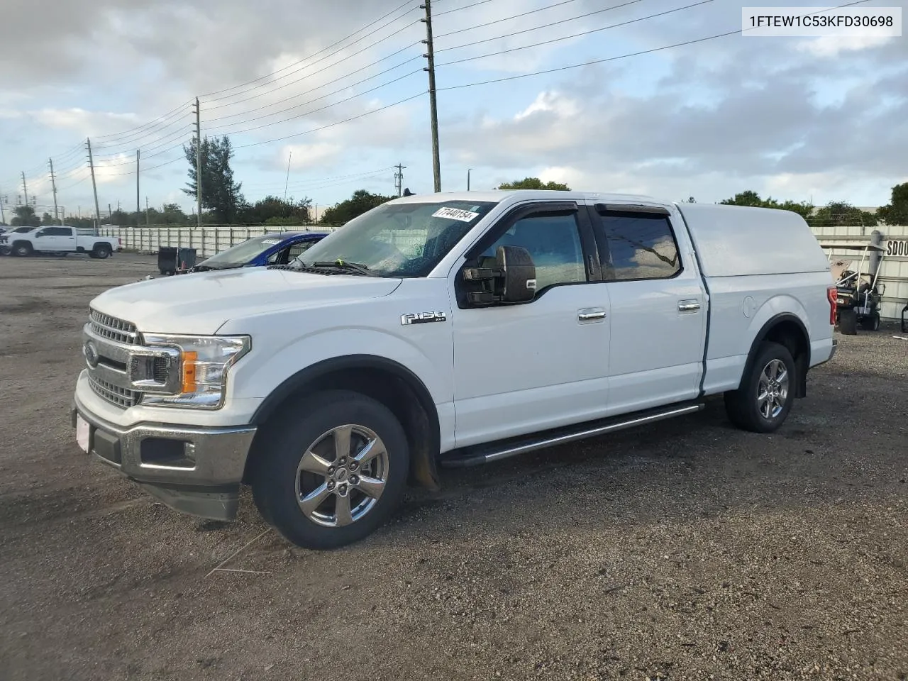 2019 Ford F150 Supercrew VIN: 1FTEW1C53KFD30698 Lot: 77440154