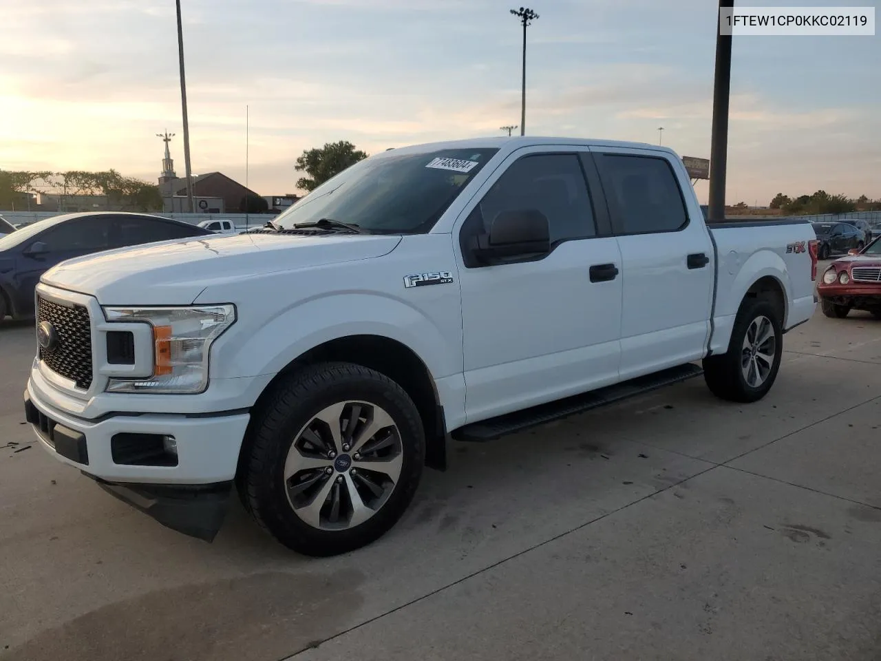 2019 Ford F150 Supercrew VIN: 1FTEW1CP0KKC02119 Lot: 77483604