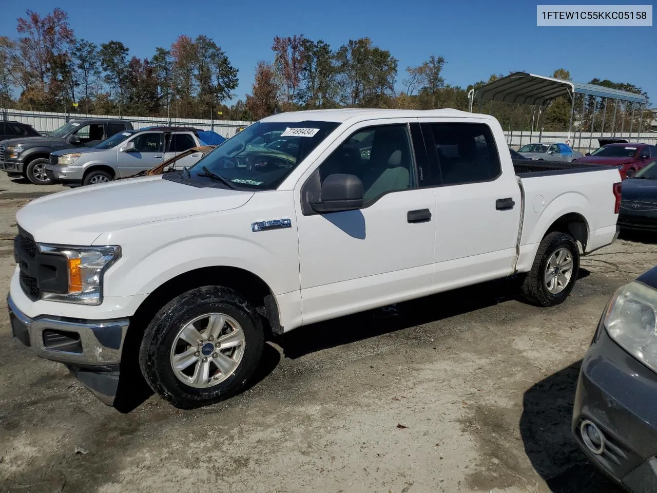 2019 Ford F150 Supercrew VIN: 1FTEW1C55KKC05158 Lot: 77499434