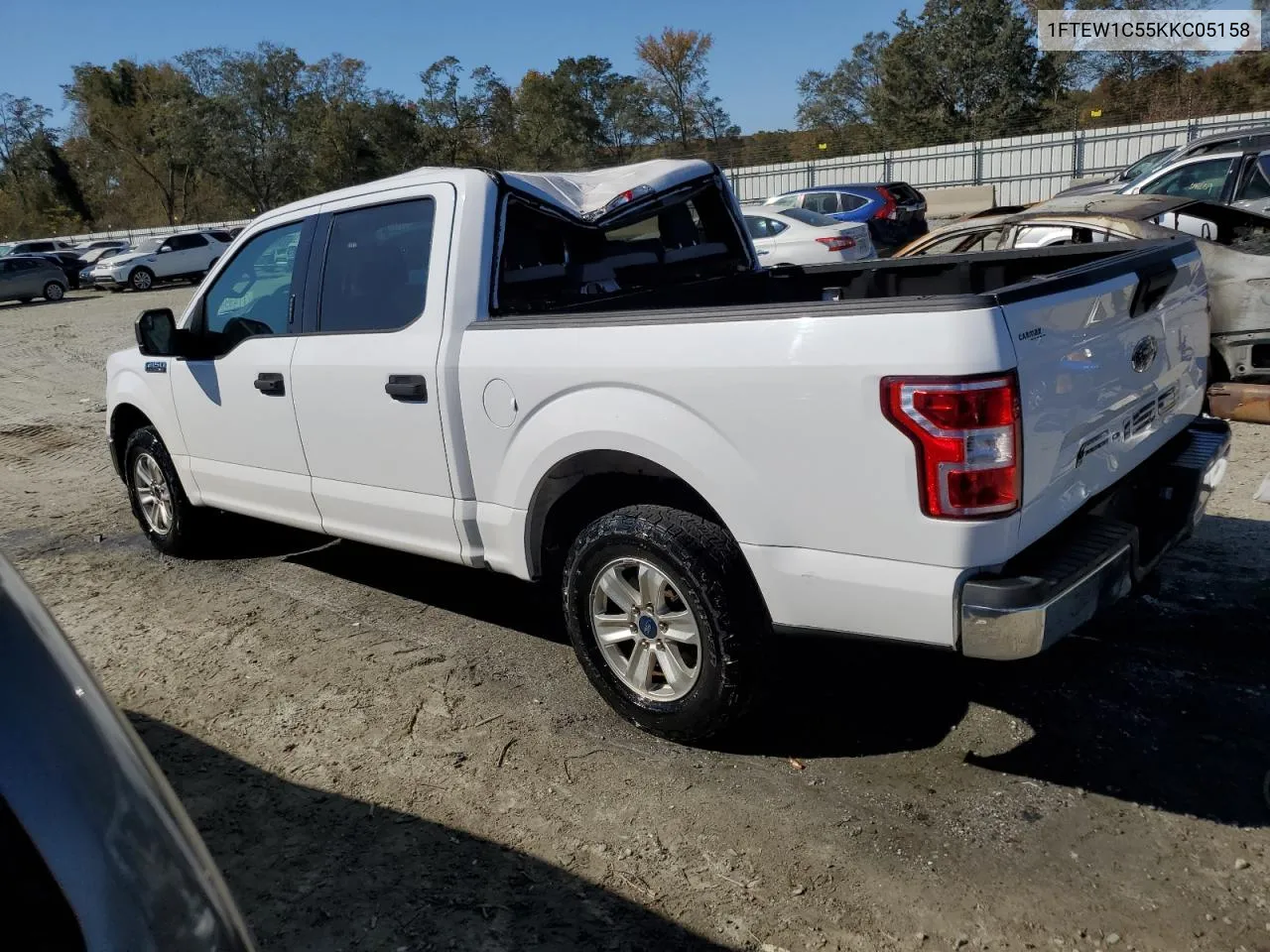 2019 Ford F150 Supercrew VIN: 1FTEW1C55KKC05158 Lot: 77499434