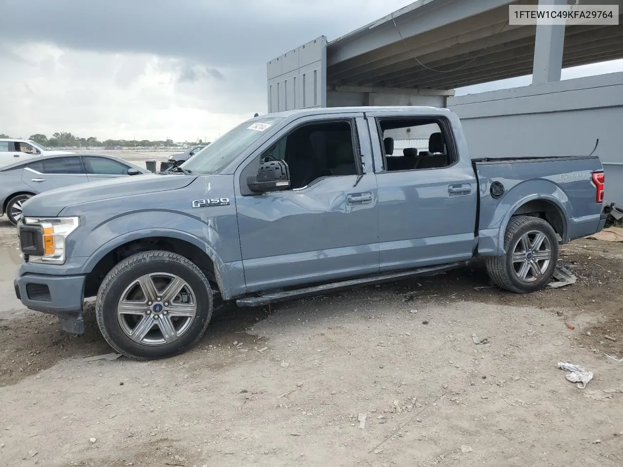 2019 Ford F150 Supercrew VIN: 1FTEW1C49KFA29764 Lot: 77542104