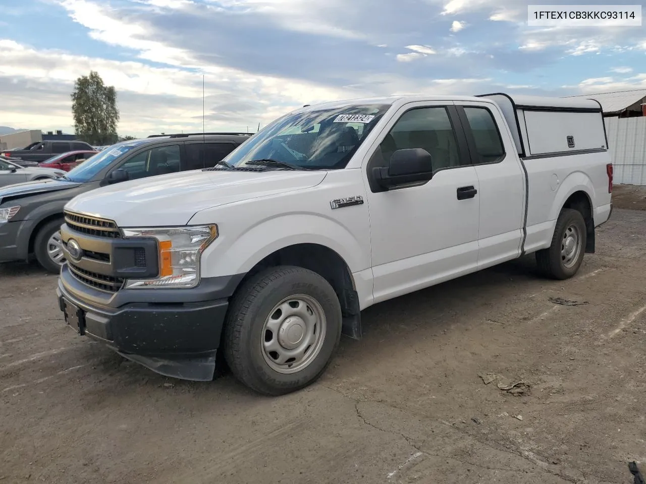 2019 Ford F150 Super Cab VIN: 1FTEX1CB3KKC93114 Lot: 78212324