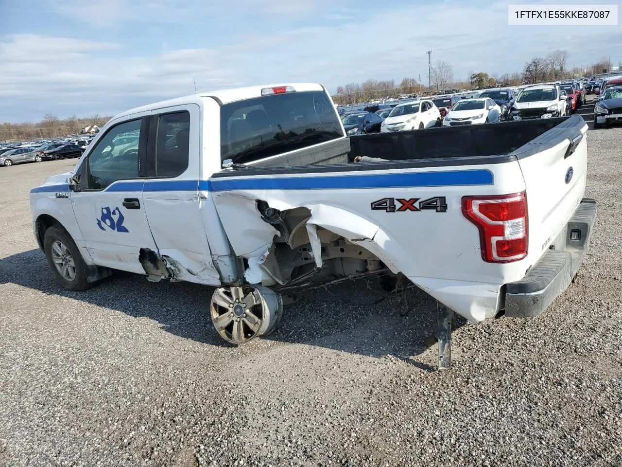 2019 Ford F150 Super Cab VIN: 1FTFX1E55KKE87087 Lot: 78366054