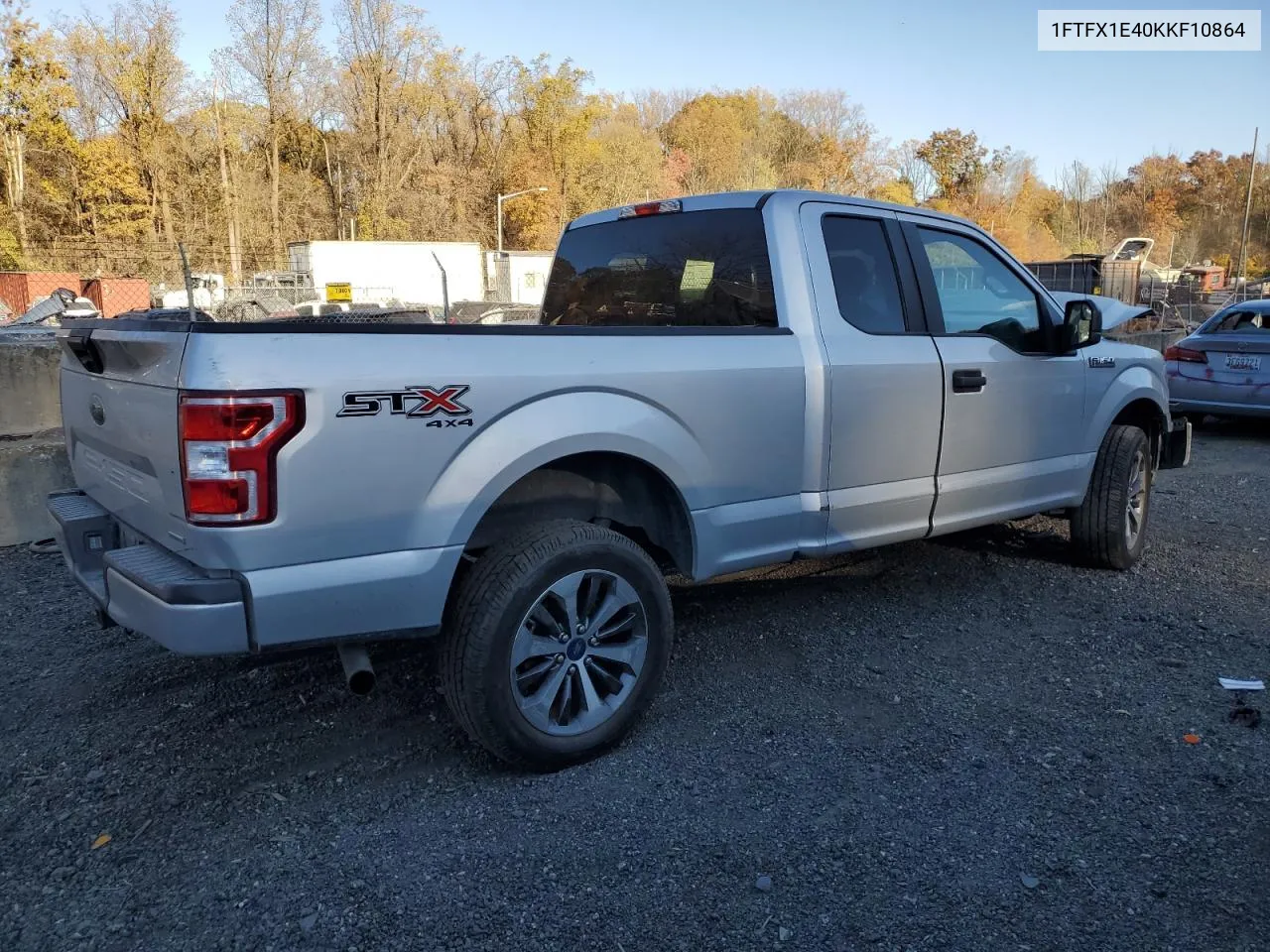 1FTFX1E40KKF10864 2019 Ford F150 Super Cab