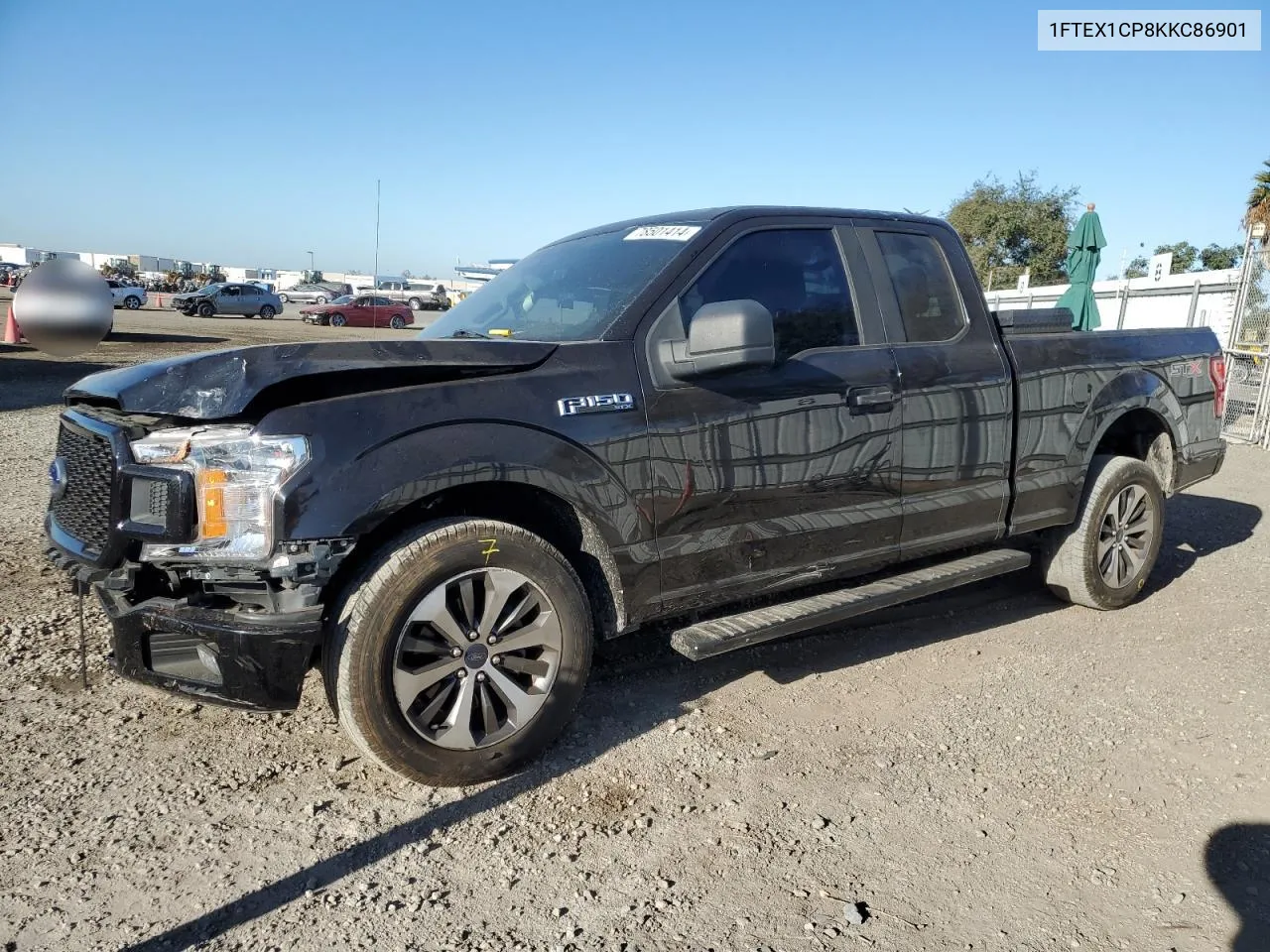 2019 Ford F150 Super Cab VIN: 1FTEX1CP8KKC86901 Lot: 78501414