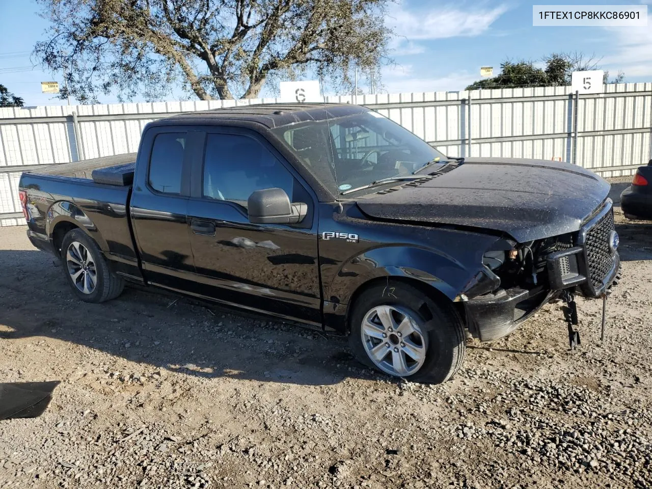 2019 Ford F150 Super Cab VIN: 1FTEX1CP8KKC86901 Lot: 78501414