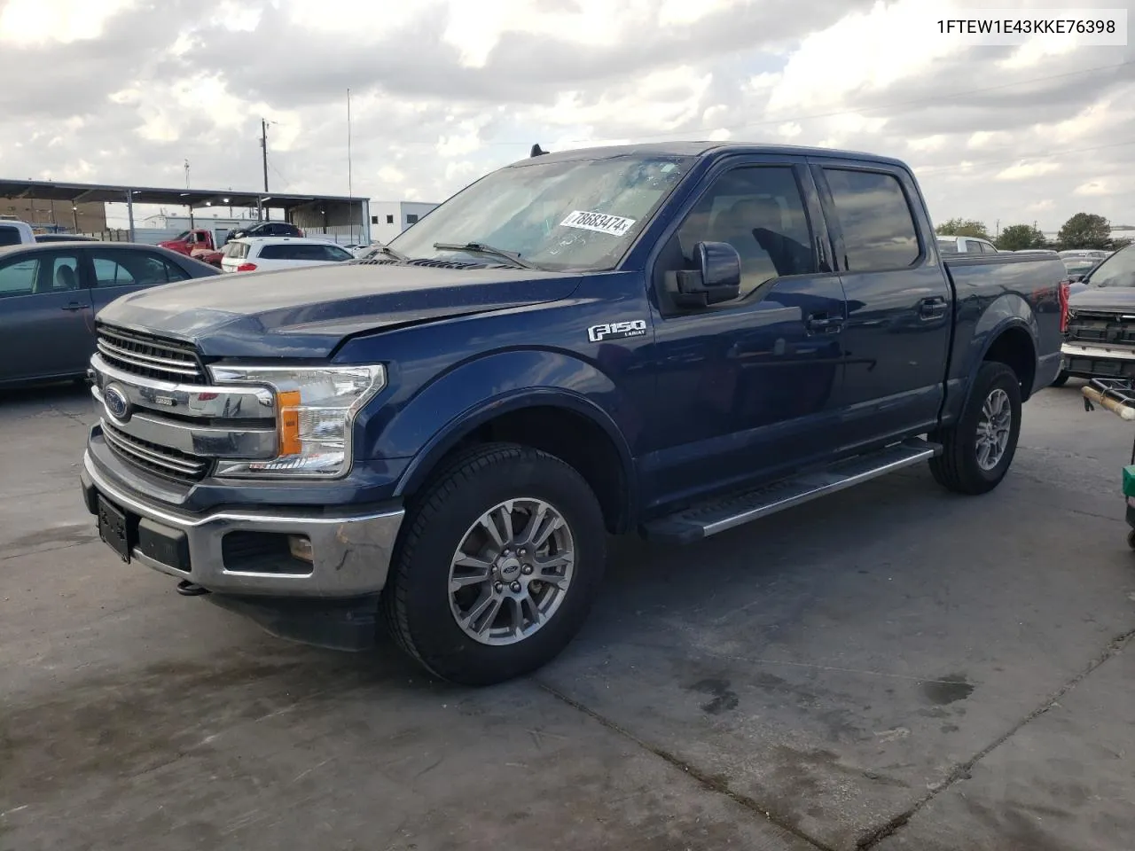 2019 Ford F150 Supercrew VIN: 1FTEW1E43KKE76398 Lot: 78683474