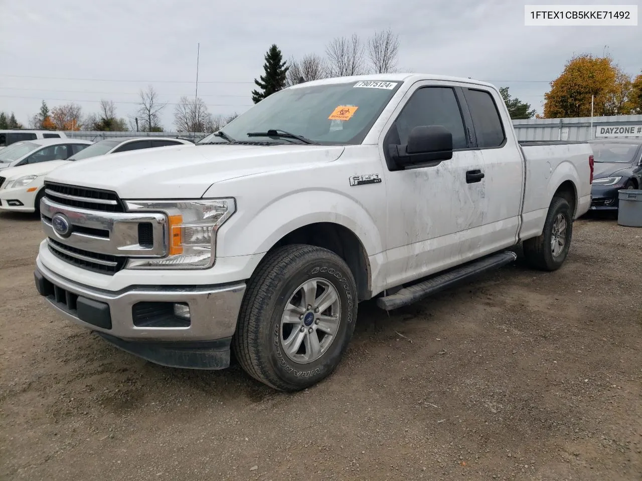 2019 Ford F150 Super Cab VIN: 1FTEX1CB5KKE71492 Lot: 79075124