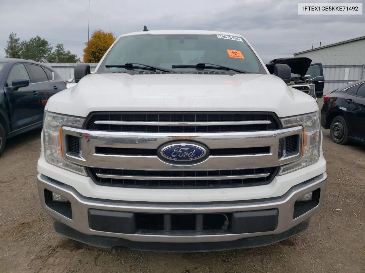 2019 Ford F150 Super Cab VIN: 1FTEX1CB5KKE71492 Lot: 79075124