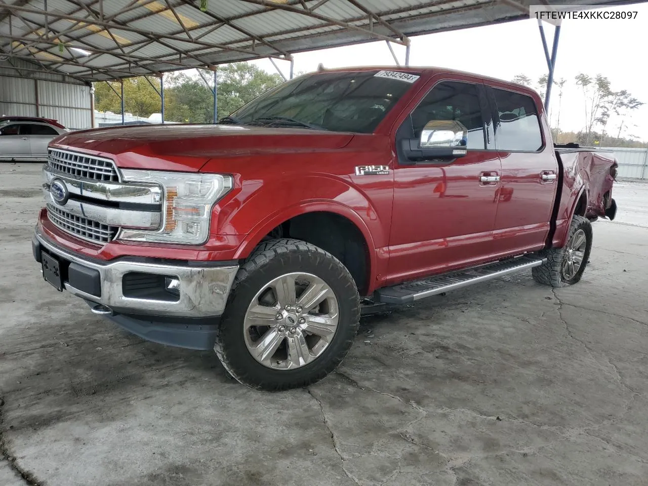 2019 Ford F150 Supercrew VIN: 1FTEW1E4XKKC28097 Lot: 79342494