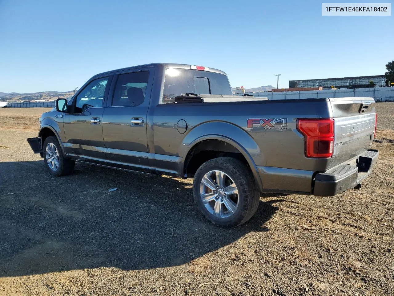 2019 Ford F150 Supercrew VIN: 1FTFW1E46KFA18402 Lot: 79435364