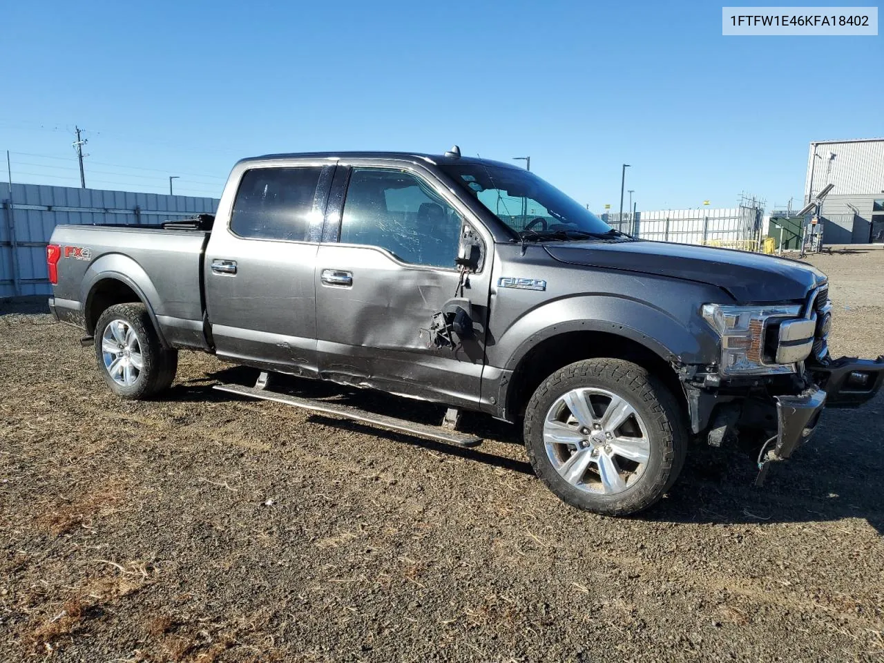 2019 Ford F150 Supercrew VIN: 1FTFW1E46KFA18402 Lot: 79435364