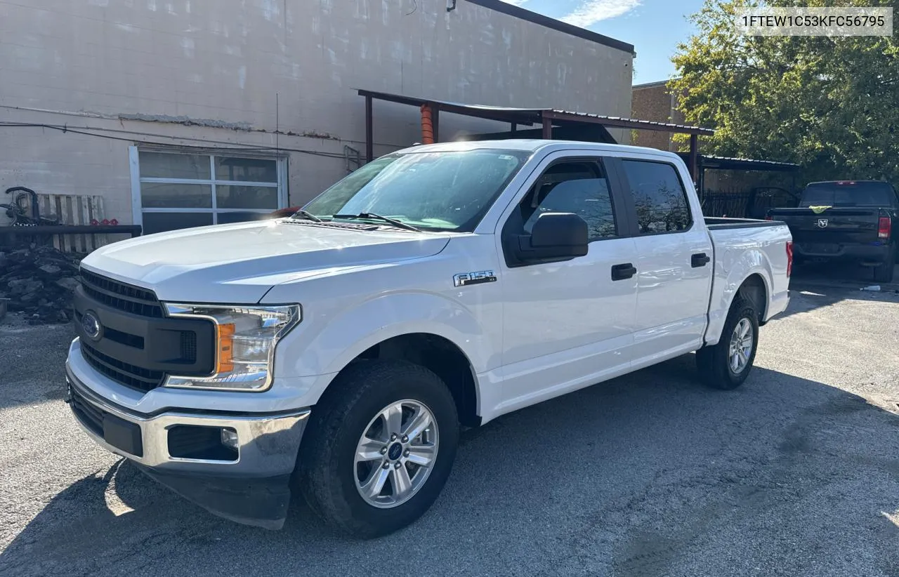 2019 Ford F150 Supercrew VIN: 1FTEW1C53KFC56795 Lot: 79741424