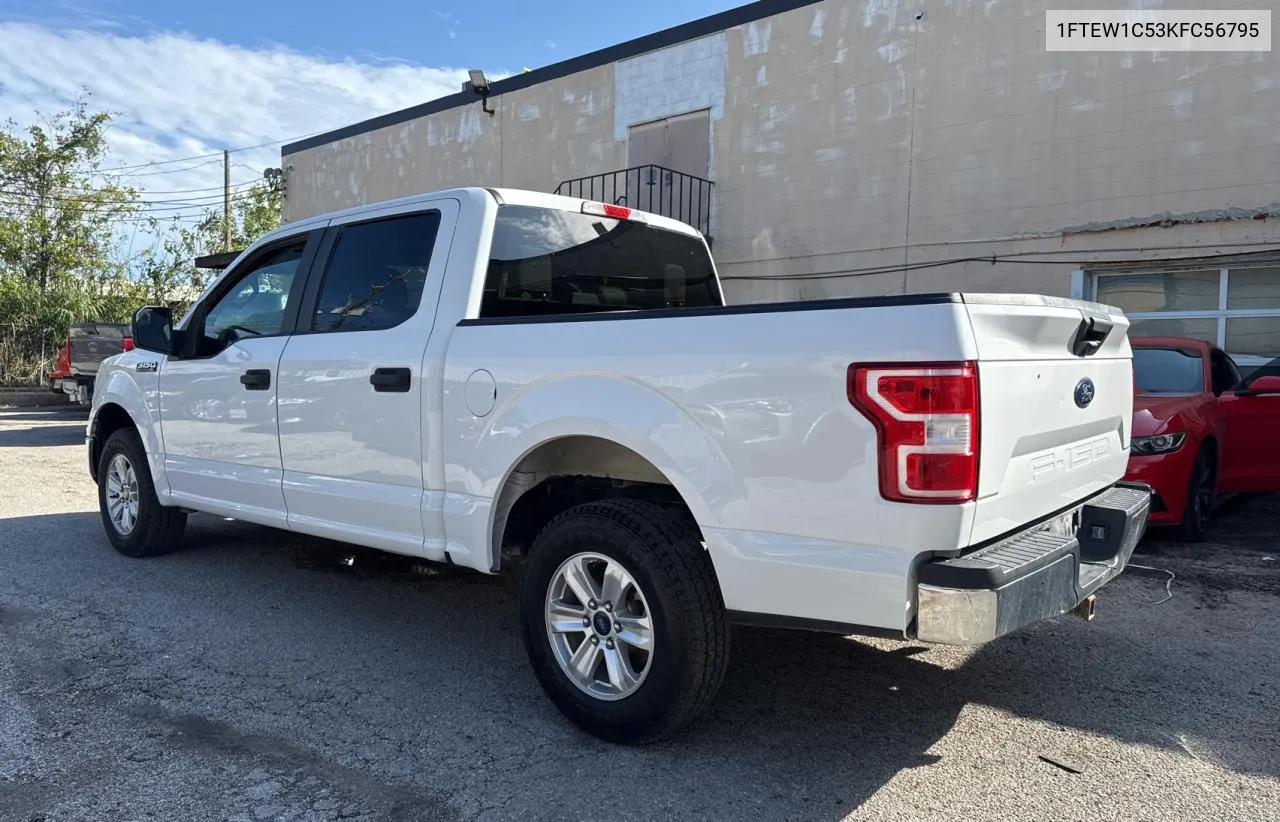 2019 Ford F150 Supercrew VIN: 1FTEW1C53KFC56795 Lot: 79741424