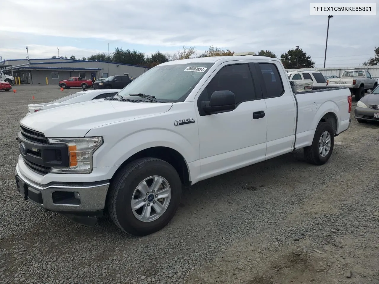 2019 Ford F150 Super Cab VIN: 1FTEX1C59KKE85891 Lot: 80803834