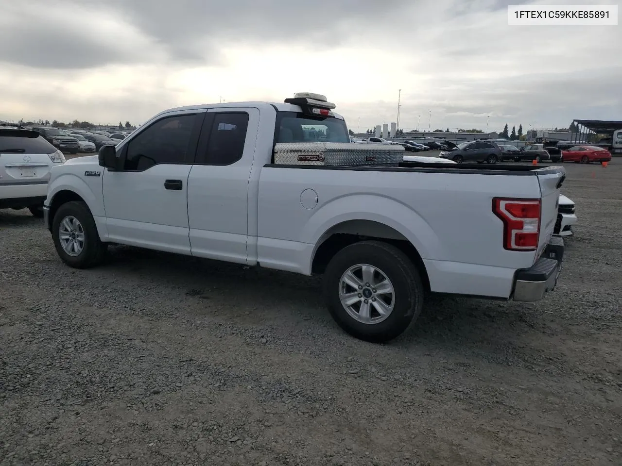 2019 Ford F150 Super Cab VIN: 1FTEX1C59KKE85891 Lot: 80803834