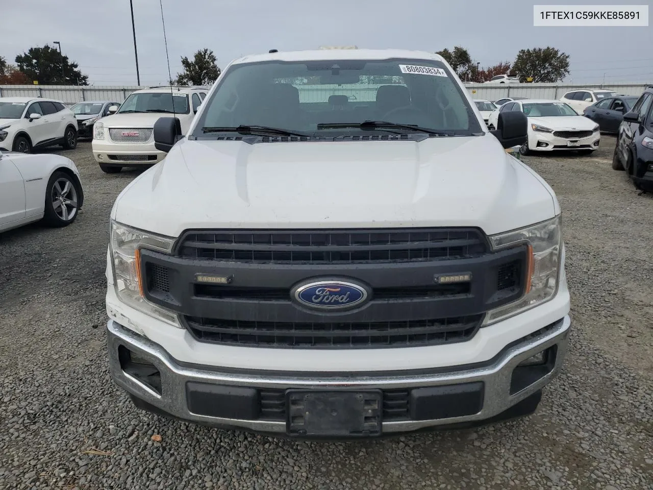 2019 Ford F150 Super Cab VIN: 1FTEX1C59KKE85891 Lot: 80803834