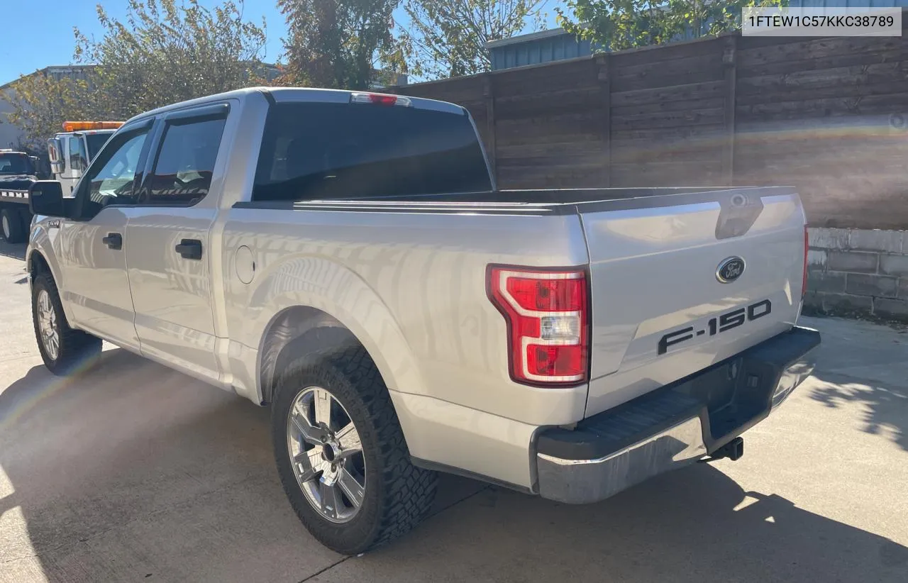 2019 Ford F150 Supercrew VIN: 1FTEW1C57KKC38789 Lot: 80921154