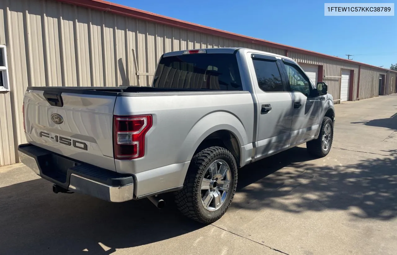 2019 Ford F150 Supercrew VIN: 1FTEW1C57KKC38789 Lot: 80921154