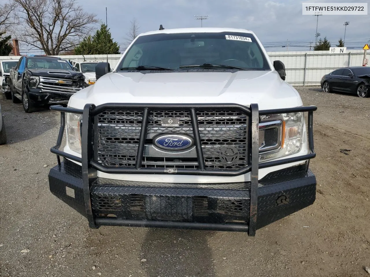 2019 Ford F150 Supercrew VIN: 1FTFW1E51KKD29722 Lot: 81731034