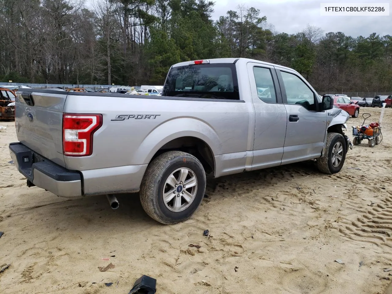 2020 Ford F150 Super Cab VIN: 1FTEX1CB0LKF52286 Lot: 40610764