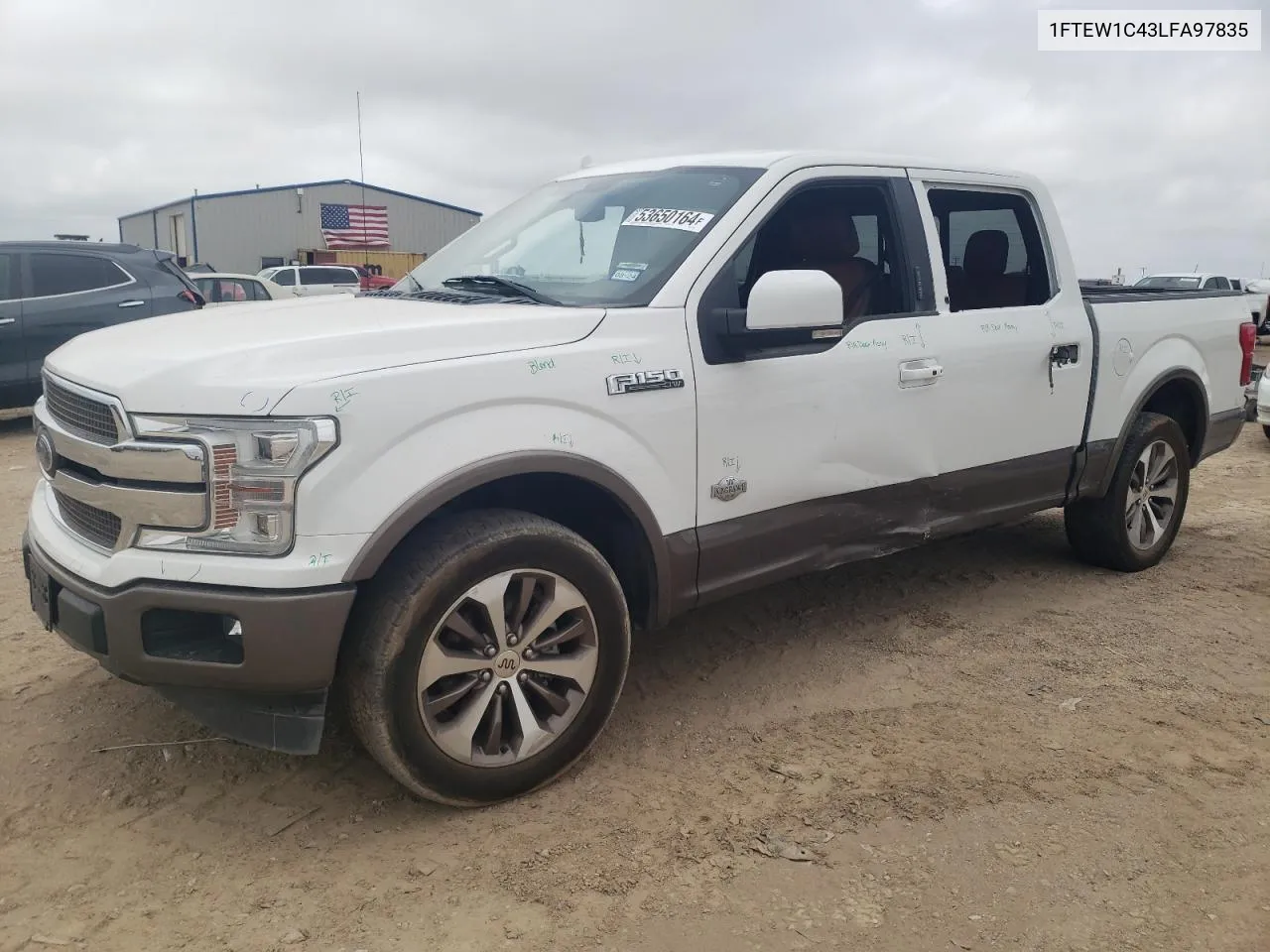 2020 Ford F150 Supercrew VIN: 1FTEW1C43LFA97835 Lot: 53650164