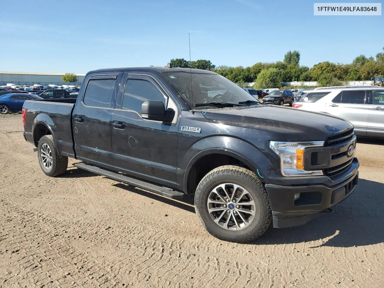 2020 Ford F150 Supercrew VIN: 1FTFW1E49LFA83648 Lot: 61033384