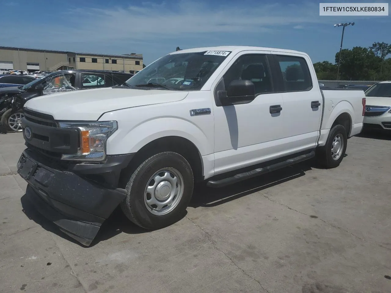 2020 Ford F150 Supercrew VIN: 1FTEW1C5XLKE80834 Lot: 61715874