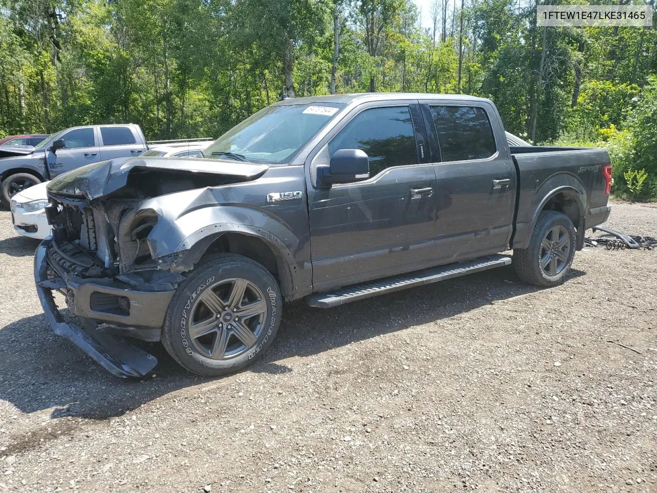 2020 Ford F150 Supercrew VIN: 1FTEW1E47LKE31465 Lot: 64737544