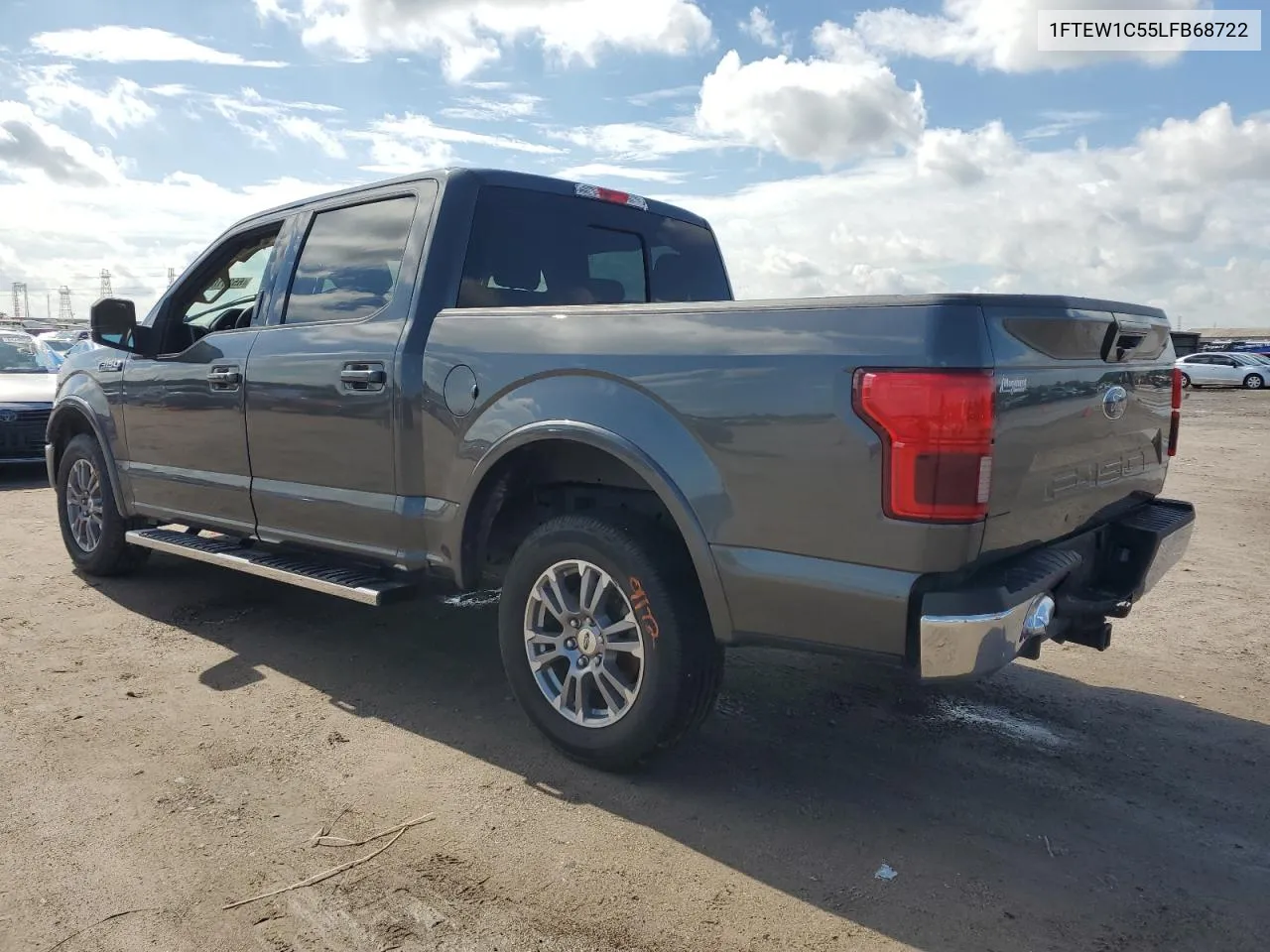 2020 Ford F150 Supercrew VIN: 1FTEW1C55LFB68722 Lot: 65281094