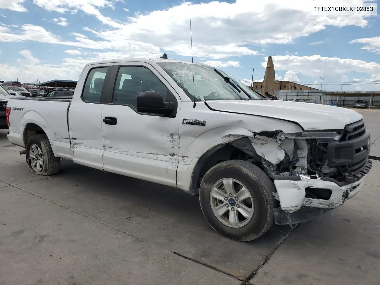 2020 Ford F150 Super Cab VIN: 1FTEX1CBXLKF02883 Lot: 69665224