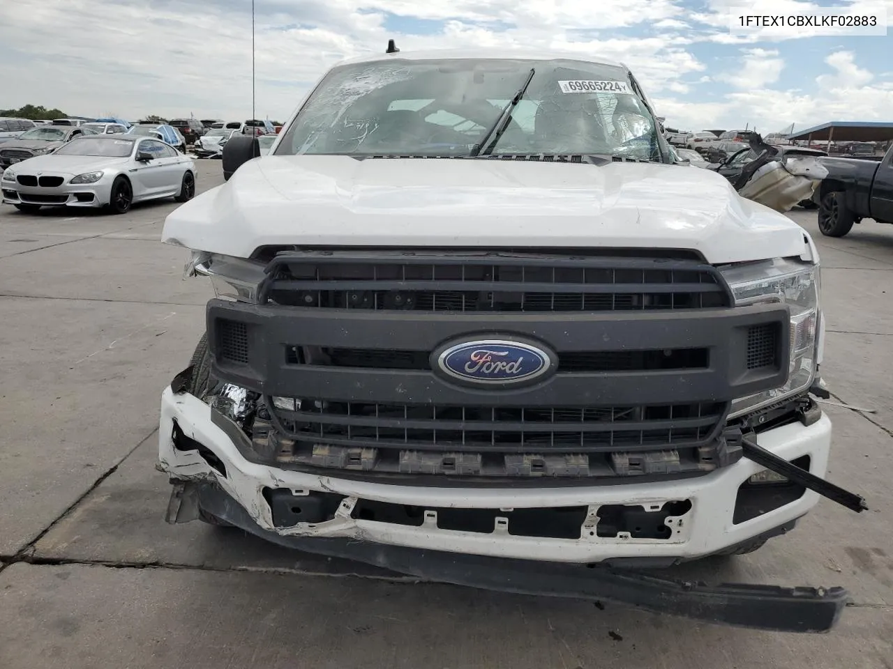 2020 Ford F150 Super Cab VIN: 1FTEX1CBXLKF02883 Lot: 69665224