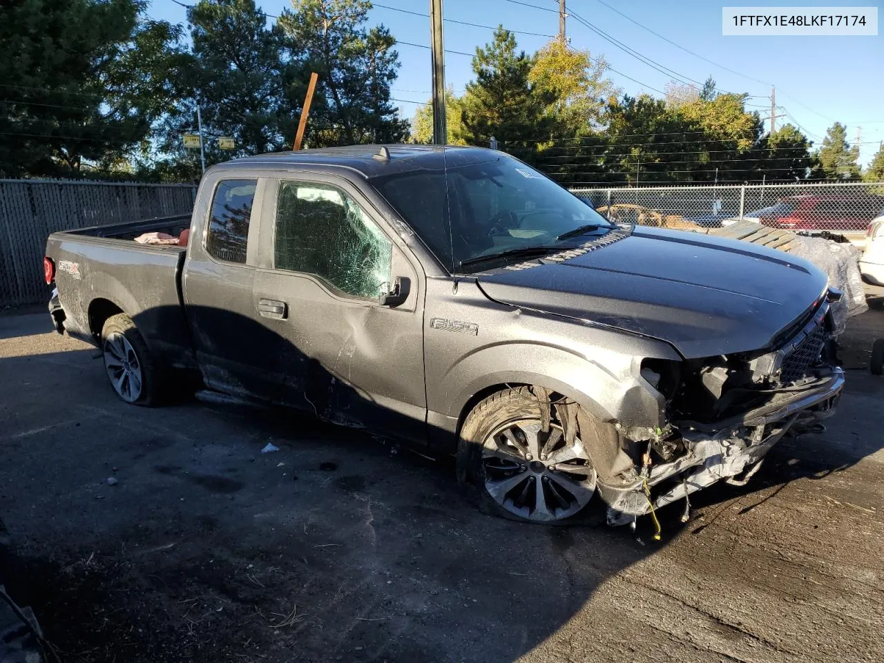 2020 Ford F150 Super Cab VIN: 1FTFX1E48LKF17174 Lot: 72982854