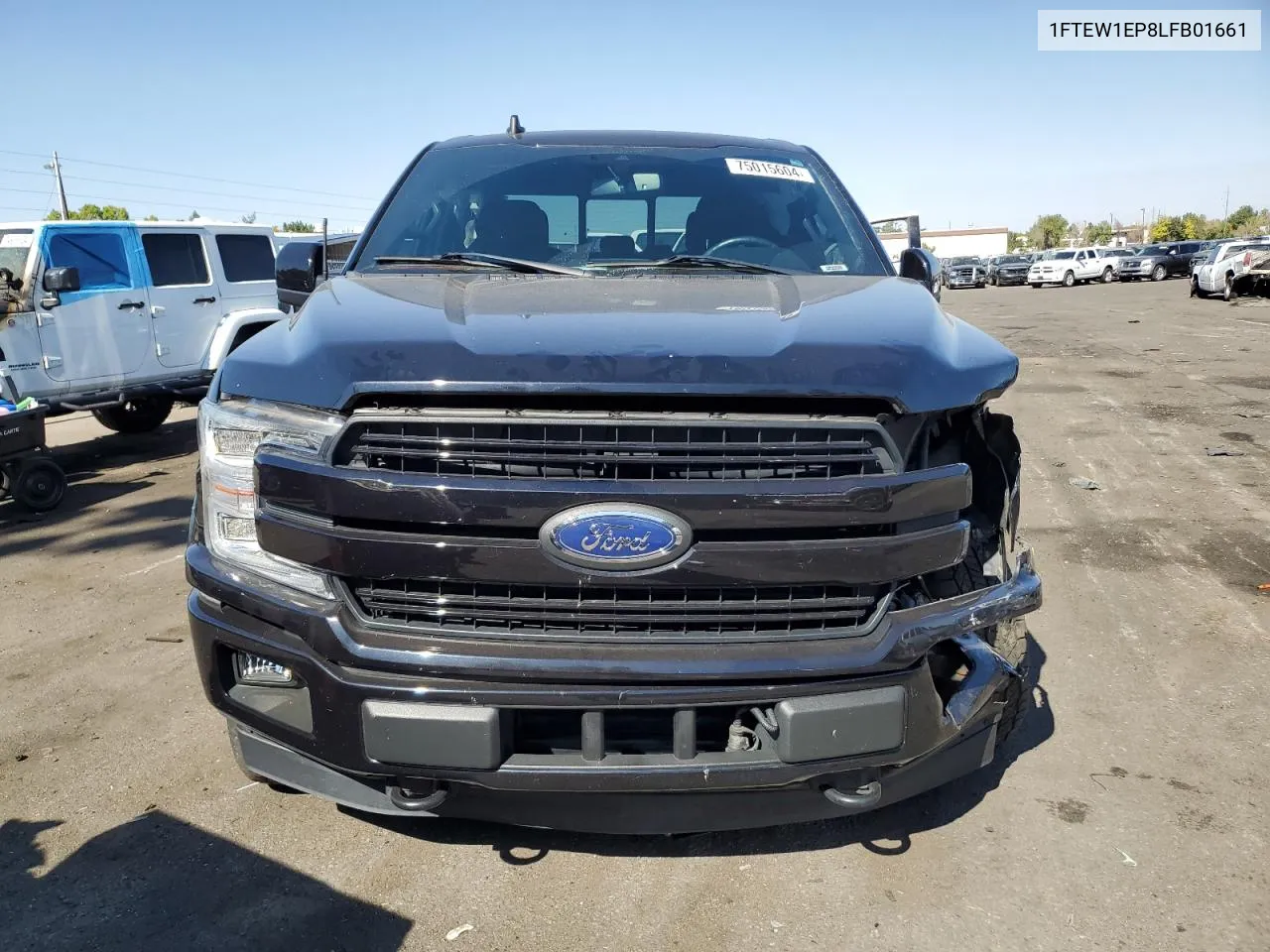 2020 Ford F150 Supercrew VIN: 1FTEW1EP8LFB01661 Lot: 75015604