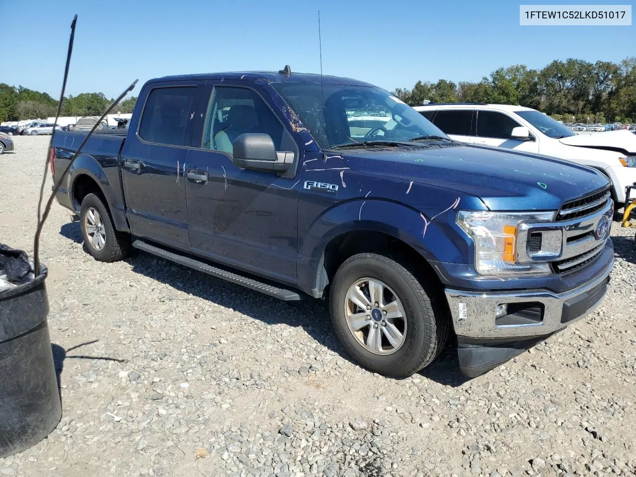 2020 Ford F150 Supercrew VIN: 1FTEW1C52LKD51017 Lot: 76348904