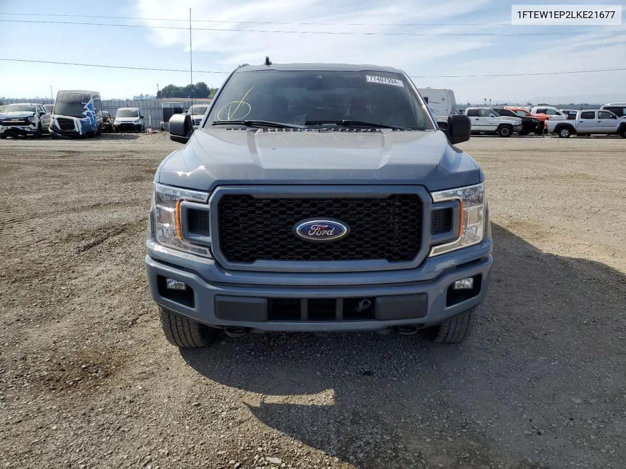 2020 Ford F150 Supercrew VIN: 1FTEW1EP2LKE21677 Lot: 77407394