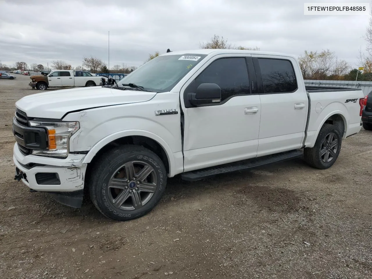 2020 Ford F150 Supercrew VIN: 1FTEW1EP0LFB48585 Lot: 78869064