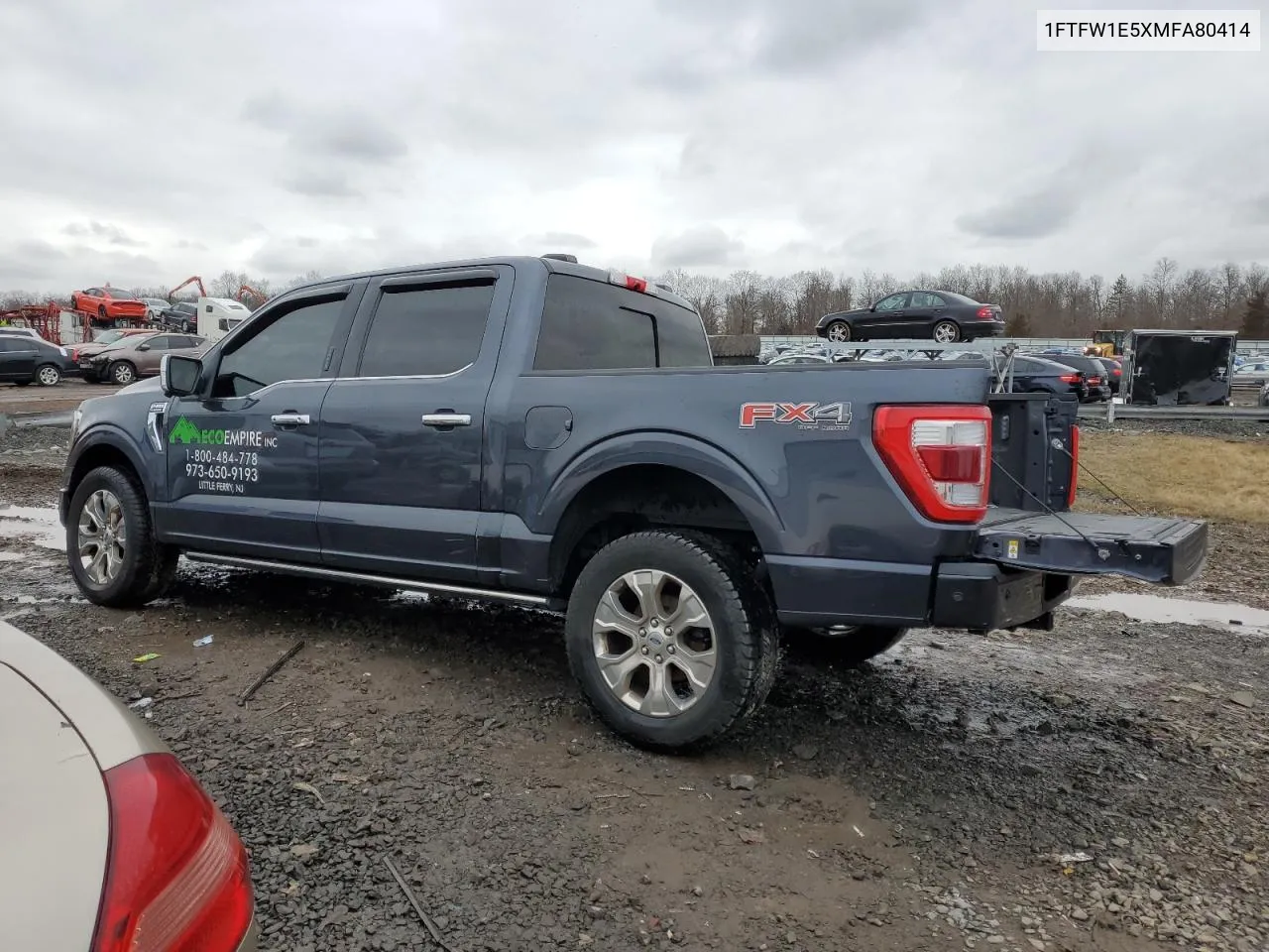 2021 Ford F150 Supercrew VIN: 1FTFW1E5XMFA80414 Lot: 39223354