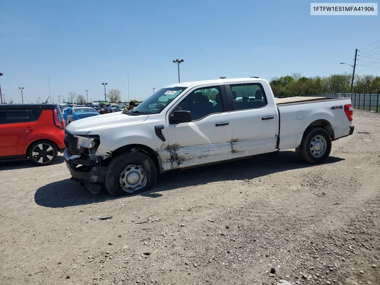 2021 Ford F150 Supercrew VIN: 1FTFW1E51MFA41906 Lot: 51957784