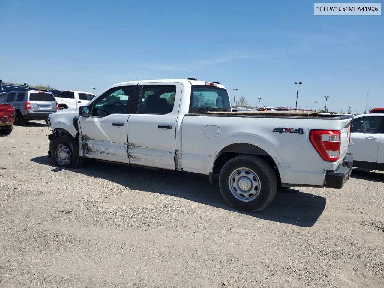 2021 Ford F150 Supercrew VIN: 1FTFW1E51MFA41906 Lot: 51957784