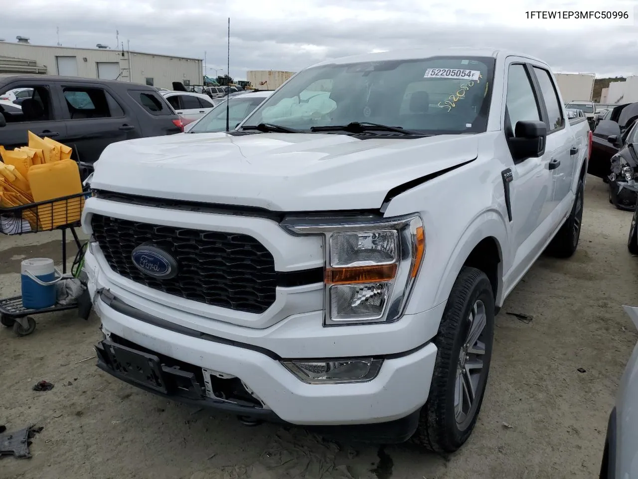 2021 Ford F150 Supercrew VIN: 1FTEW1EP3MFC50996 Lot: 52205054