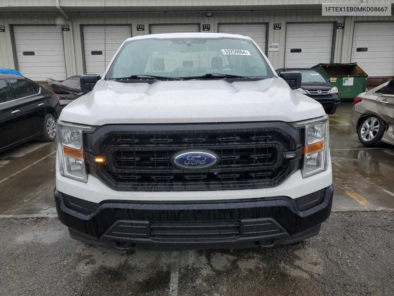 2021 Ford F150 Super Cab VIN: 1FTEX1EB0MKD08667 Lot: 53250064